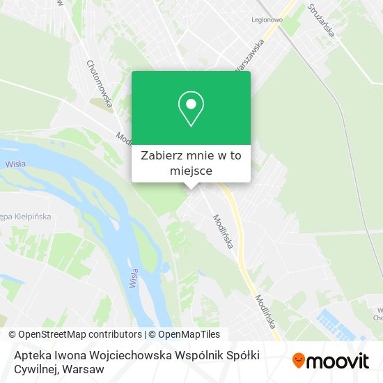 Mapa Apteka Iwona Wojciechowska Wspólnik Spółki Cywilnej