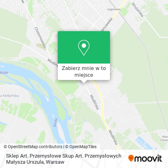 Mapa Sklep Art. Przemysłowe Skup Art. Przemysłowych Małysza Urszula