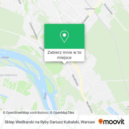 Mapa Sklep Wedkarski na Ryby Dariusz Kubalski