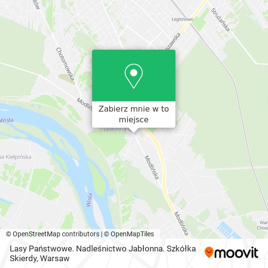 Mapa Lasy Państwowe. Nadleśnictwo Jabłonna. Szkółka Skierdy