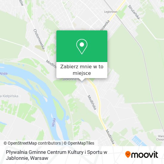 Mapa Pływalnia Gminne Centrum Kultury i Sportu w Jabłonnie