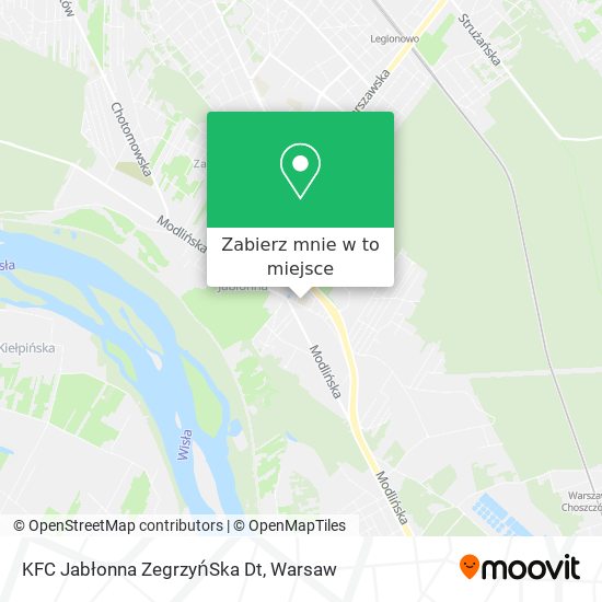 Mapa KFC Jabłonna ZegrzyńSka Dt