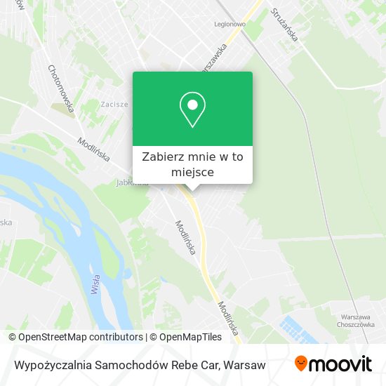 Mapa Wypożyczalnia Samochodów Rebe Car