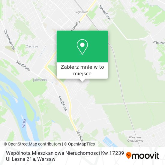 Mapa Wspólnota Mieszkaniowa Nieruchomosci Kw 17239 Ul Lesna 21a