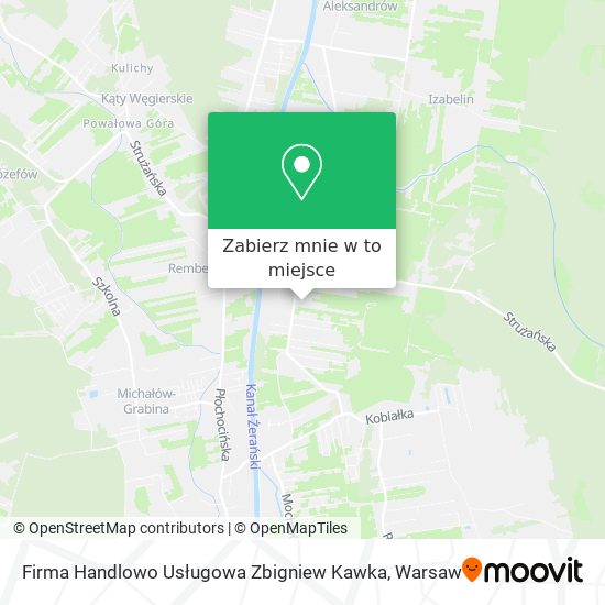 Mapa Firma Handlowo Usługowa Zbigniew Kawka