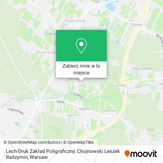 Mapa Lech-Druk Zakład Poligraficzny. Chojnowski Leszek Radzymin