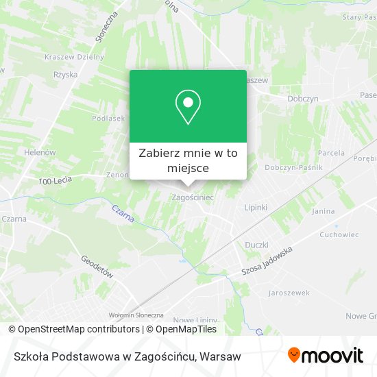 Mapa Szkoła Podstawowa w Zagościńcu