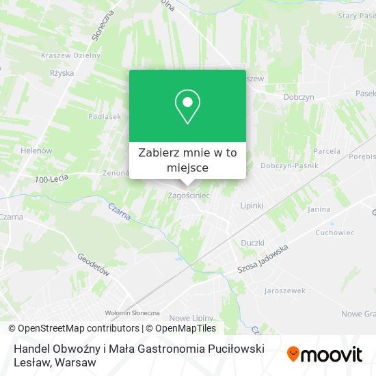 Mapa Handel Obwoźny i Mała Gastronomia Puciłowski Lesław