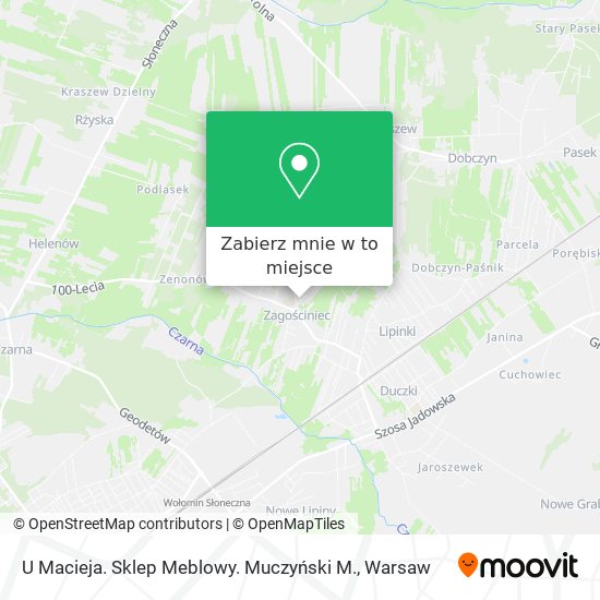 Mapa U Macieja. Sklep Meblowy. Muczyński M.