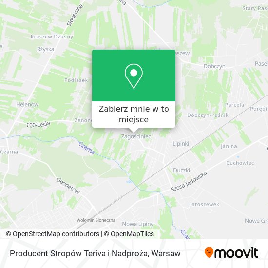 Mapa Producent Stropów Teriva i Nadproża