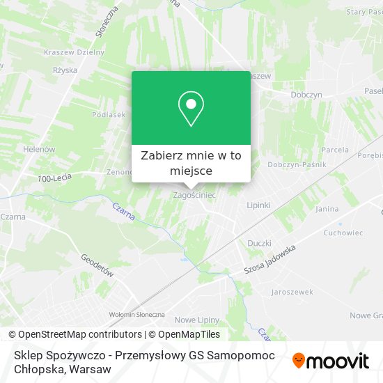 Mapa Sklep Spożywczo - Przemysłowy GS Samopomoc Chłopska