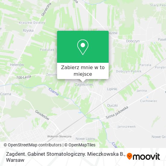 Mapa Zagdent. Gabinet Stomatologiczny. Mieczkowska B.