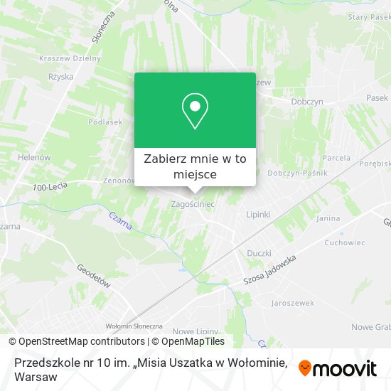 Mapa Przedszkole nr 10 im. „Misia Uszatka w Wołominie