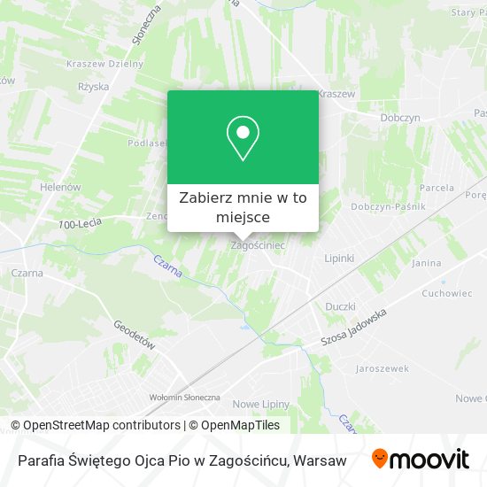 Mapa Parafia Świętego Ojca Pio w Zagościńcu