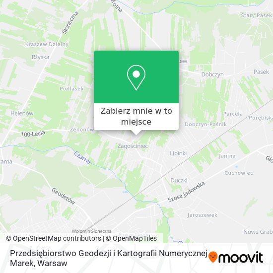 Mapa Przedsiębiorstwo Geodezji i Kartografii Numerycznej Marek