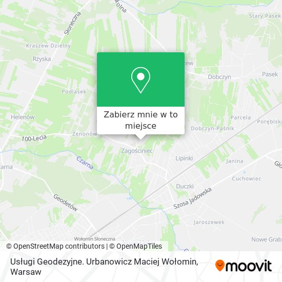 Mapa Usługi Geodezyjne. Urbanowicz Maciej Wołomin