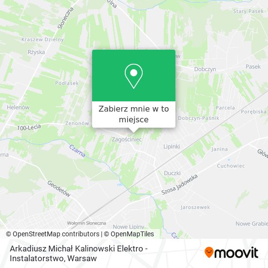 Mapa Arkadiusz Michał Kalinowski Elektro - Instalatorstwo