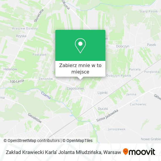 Mapa Zakład Krawiecki Karla' Jolanta Młudzińska