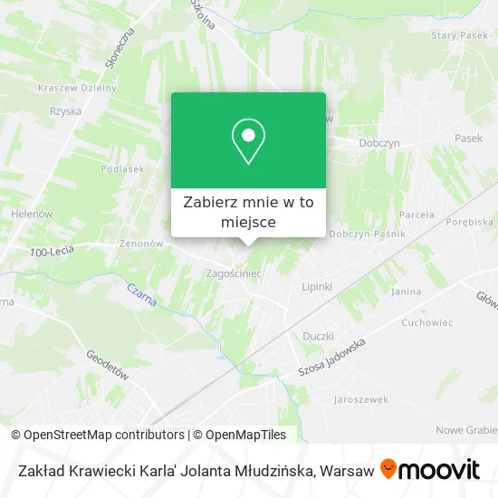 Mapa Zakład Krawiecki Karla' Jolanta Młudzińska
