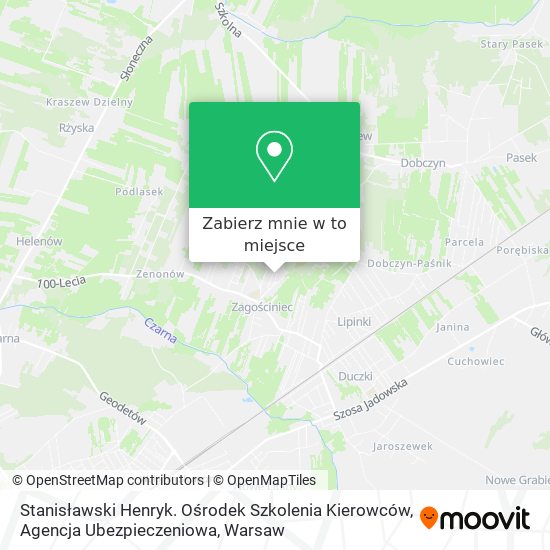 Mapa Stanisławski Henryk. Ośrodek Szkolenia Kierowców, Agencja Ubezpieczeniowa