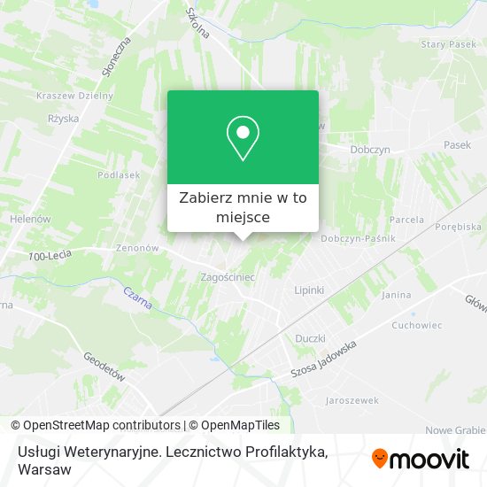 Mapa Usługi Weterynaryjne. Lecznictwo Profilaktyka