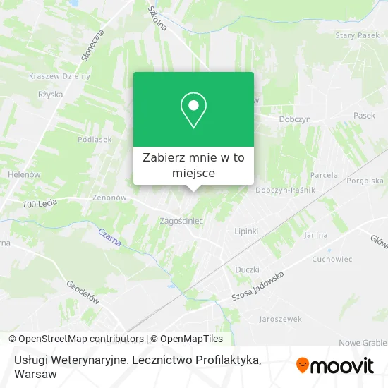 Mapa Usługi Weterynaryjne. Lecznictwo Profilaktyka