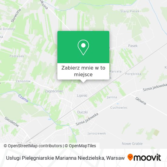 Mapa Usługi Pielęgniarskie Marianna Niedzielska