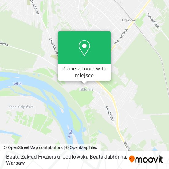 Mapa Beata Zakład Fryzjerski. Jodłowska Beata Jabłonna