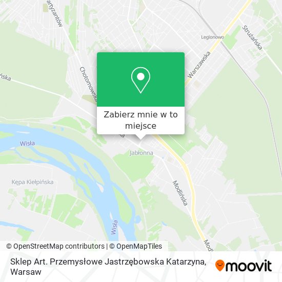 Mapa Sklep Art. Przemysłowe Jastrzębowska Katarzyna