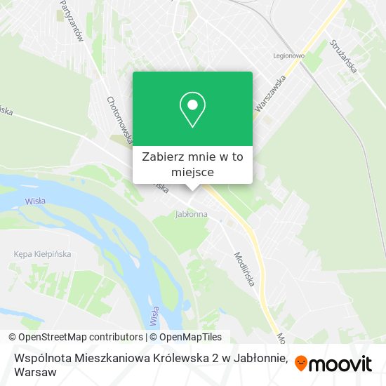 Mapa Wspólnota Mieszkaniowa Królewska 2 w Jabłonnie