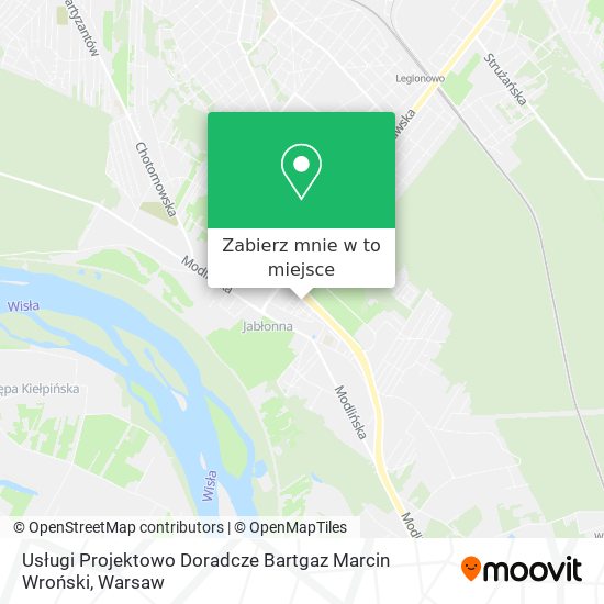 Mapa Usługi Projektowo Doradcze Bartgaz Marcin Wroński