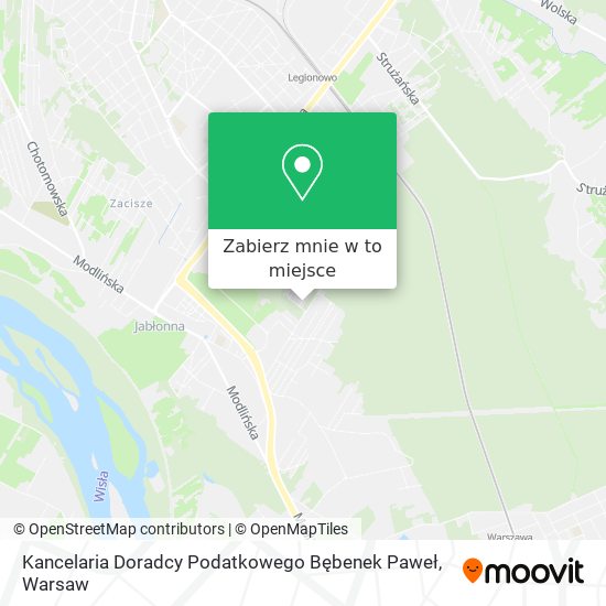 Mapa Kancelaria Doradcy Podatkowego Bębenek Paweł