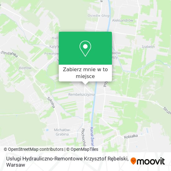 Mapa Usługi Hydrauliczno-Remontowe Krzysztof Rębelski