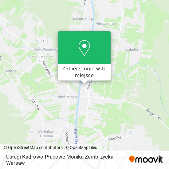 Mapa Usługi Kadrowo-Płacowe Monika Zembrzycka