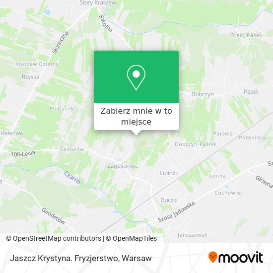 Mapa Jaszcz Krystyna. Fryzjerstwo