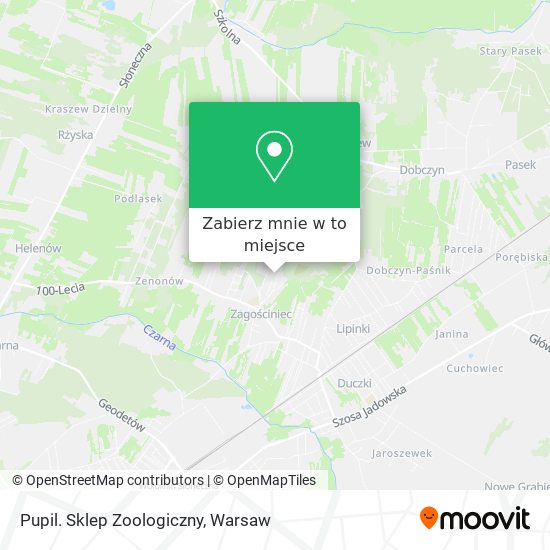 Mapa Pupil. Sklep Zoologiczny