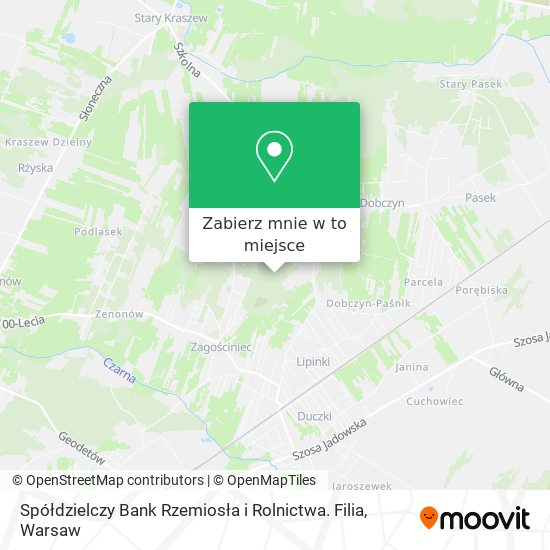 Mapa Spółdzielczy Bank Rzemiosła i Rolnictwa. Filia