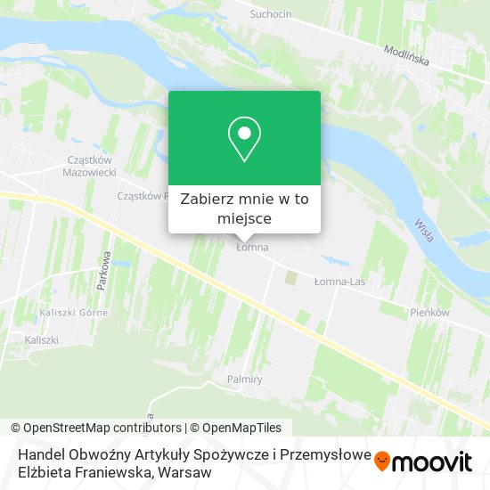 Mapa Handel Obwoźny Artykuły Spożywcze i Przemysłowe Elżbieta Franiewska