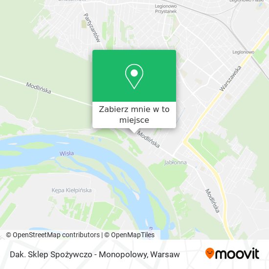 Mapa Dak. Sklep Spożywczo - Monopolowy