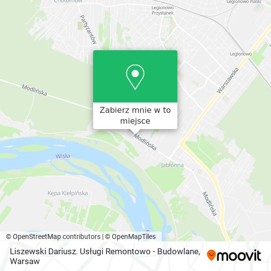 Mapa Liszewski Dariusz. Usługi Remontowo - Budowlane