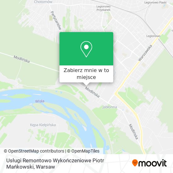 Mapa Usługi Remontowo Wykończeniowe Piotr Mańkowski