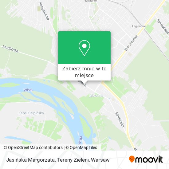 Mapa Jasińska Małgorzata. Tereny Zieleni