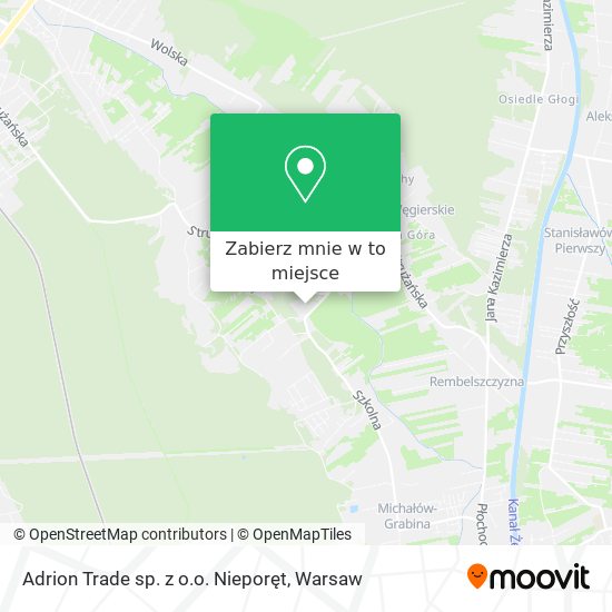 Mapa Adrion Trade sp. z o.o. Nieporęt