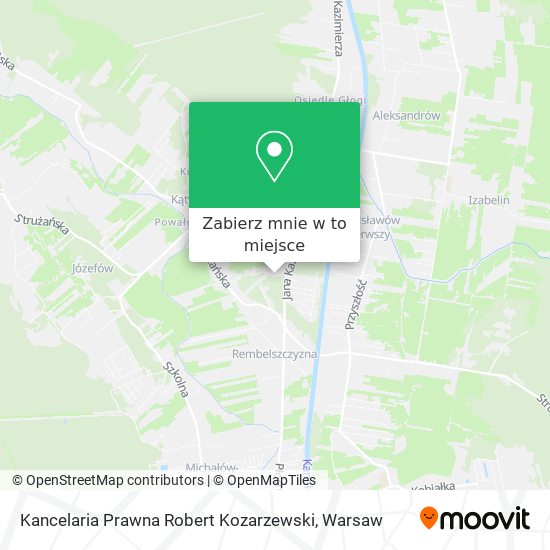 Mapa Kancelaria Prawna Robert Kozarzewski