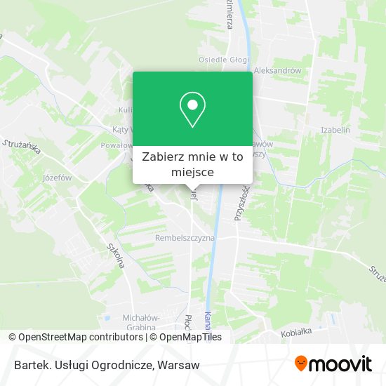 Mapa Bartek. Usługi Ogrodnicze