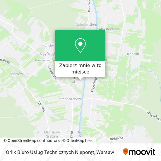 Mapa Orlik Biuro Usług Technicznych Nieporęt