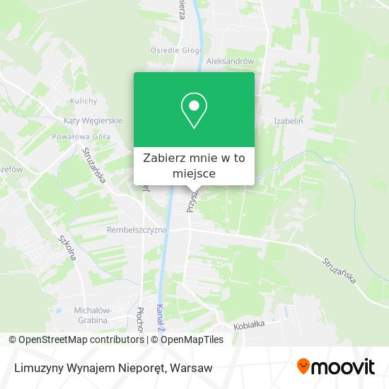 Mapa Limuzyny Wynajem Nieporęt