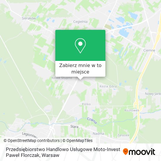 Mapa Przedsiębiorstwo Handlowo Usługowe Moto-Invest Paweł Florczak