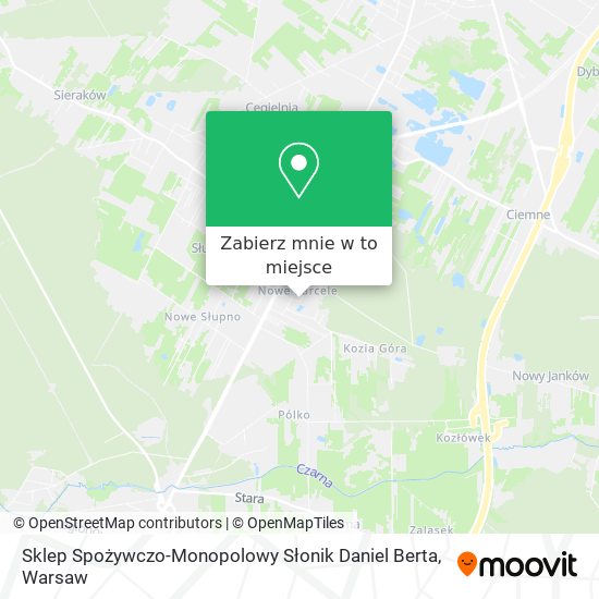 Mapa Sklep Spożywczo-Monopolowy Słonik Daniel Berta