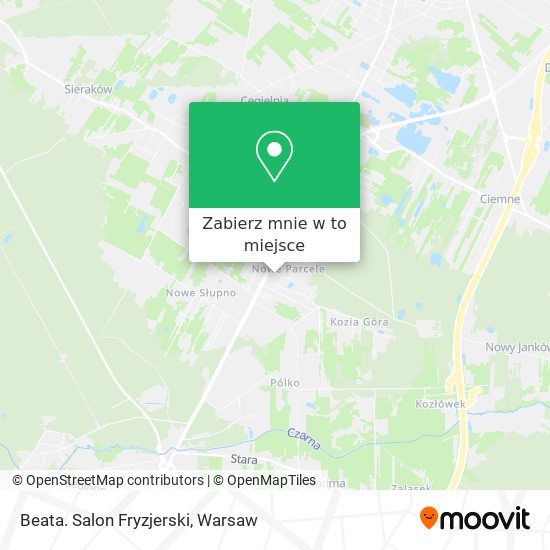 Mapa Beata. Salon Fryzjerski